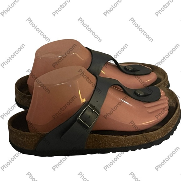 Birkenstock Gizeh Metal Blue Sandals Sz 8 - 8 1/2(39) - Picture 1 of 13